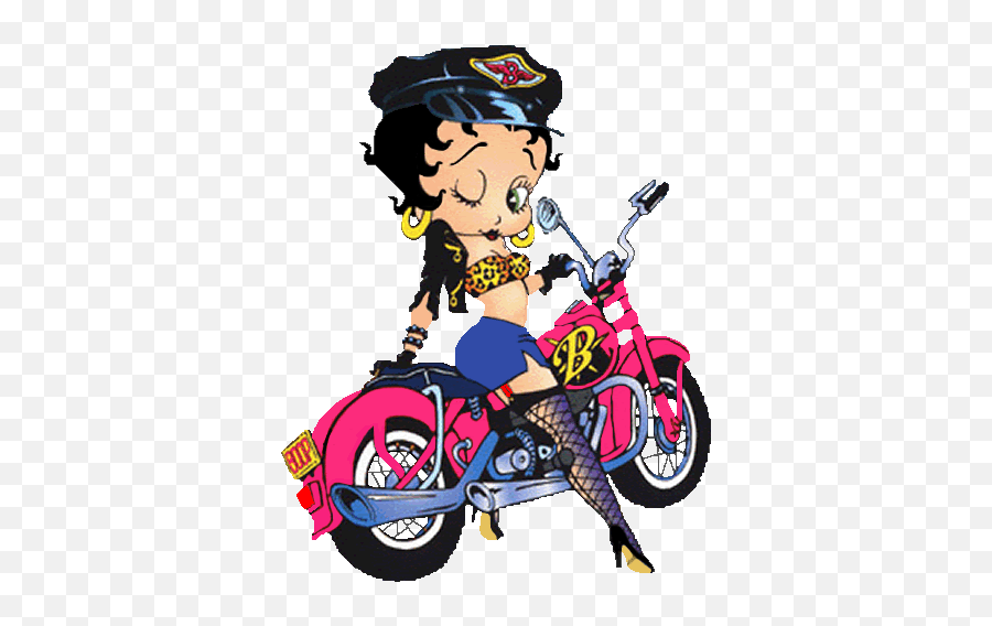 Betty Boop Betty Boop Pictures - Betty Boop Biker Png Emoji,Motorcycle Emoticons