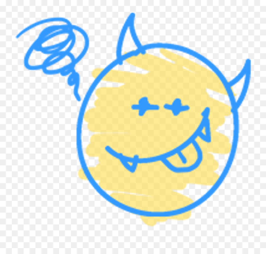 Smile Emoji Watercolor Handpainted Cute Evil Funny - Emoticon,Circle Hand Emoji