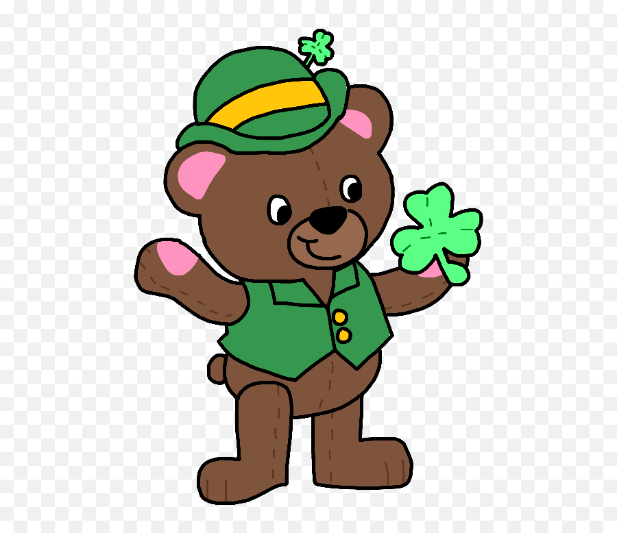 Teddy Bear For St - Cartoon Emoji,St. Patrick's Day Emoji