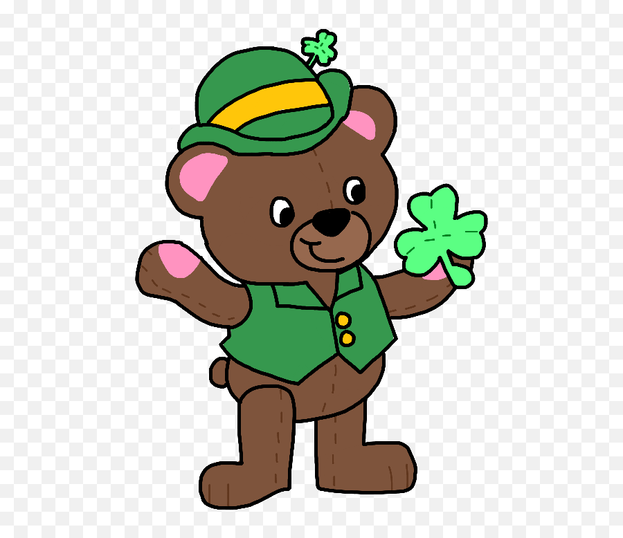 Teddy Bear For St - Cartoon Emoji,St. Patrick's Day Emoji - free ...