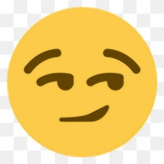 Sly Sneaky Happy Emoji Emoticon Face - Discord Smirk