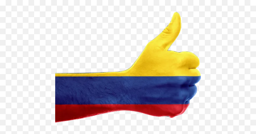 Colombias Flag Stickers For Whatsapp - Mano De Colombia Emoji,Colombia Flag Emoji