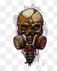 Miedo Stickers For Whatsapp - Skull With Gas Mask Emoji,Gas Mask Emoji