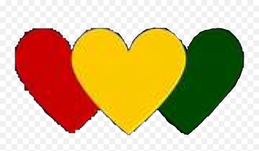 Hearts Yellow Red Green Reggae Rasta Rastafarian Rastaf - Heart Emoji,Rasta Emoji