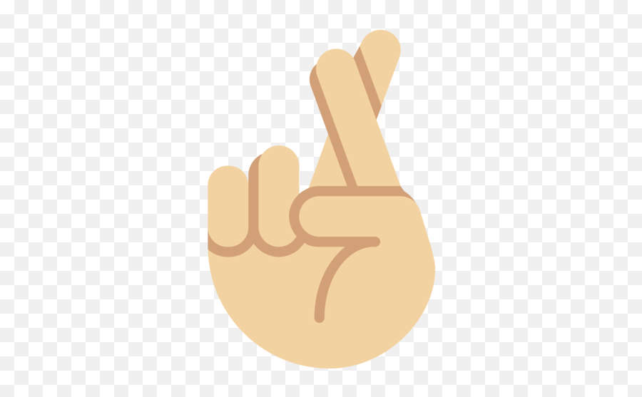 Medium - Emojis De Dedos Cruzados De Piel Clara,Crossing Fingers Emoji