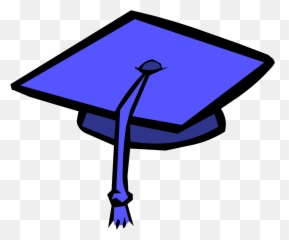 Graduation Cap - Blue Clipart Emoji