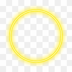 Yellow Circle Border Neon Frame Sticker - Dot Emoji,Yellow Circle Emoji