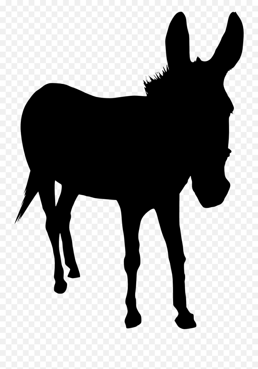 Mule Clipart Nativity Donkey Mule Nativity Donkey - Silhouette Donkey Png Emoji,Donkey Emoji Download