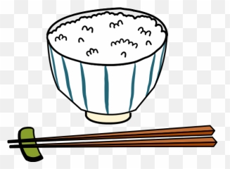 Japanese Rice Bowl - Clipart Black And White Emoji