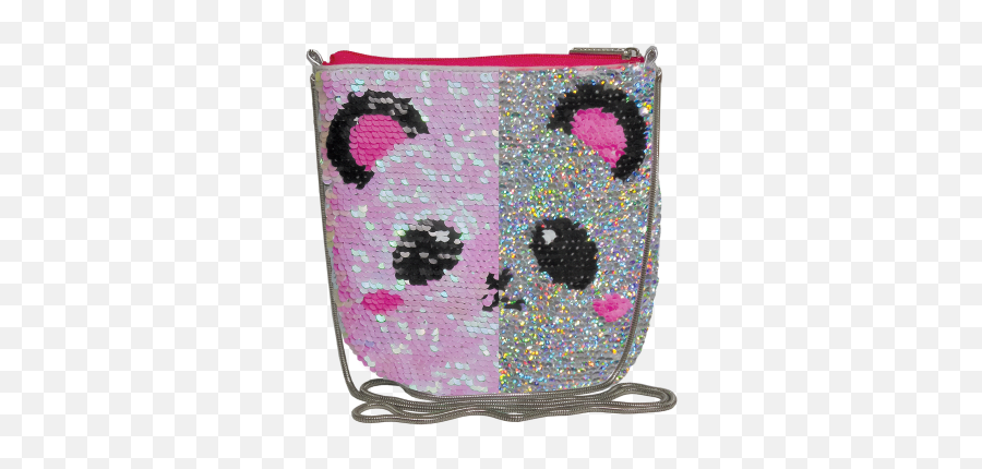 Panda Reversible Sequin Crossbody Bag - Purse Pada Bear Backpack Rainbow Color Pink Unicorn Emoji,Emoji Crossbody Bag