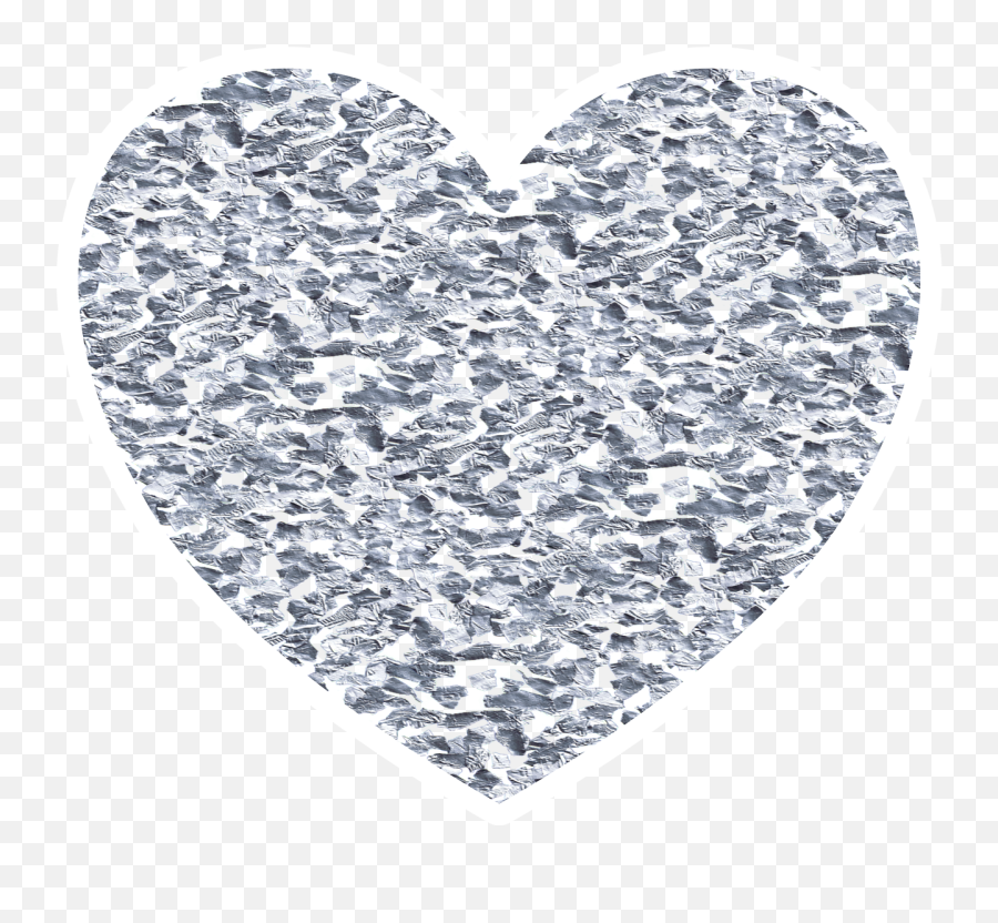 Heart Glitter Valentine Love Silver - Glitter Love Png Emoji,Glitter Heart Emoji