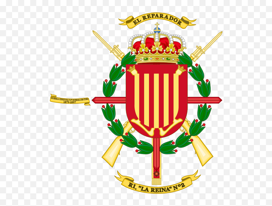 Arms Of 2nd Infantry Regiment La Reina - Army Coat Of Arms Emoji,X Arms Emoji