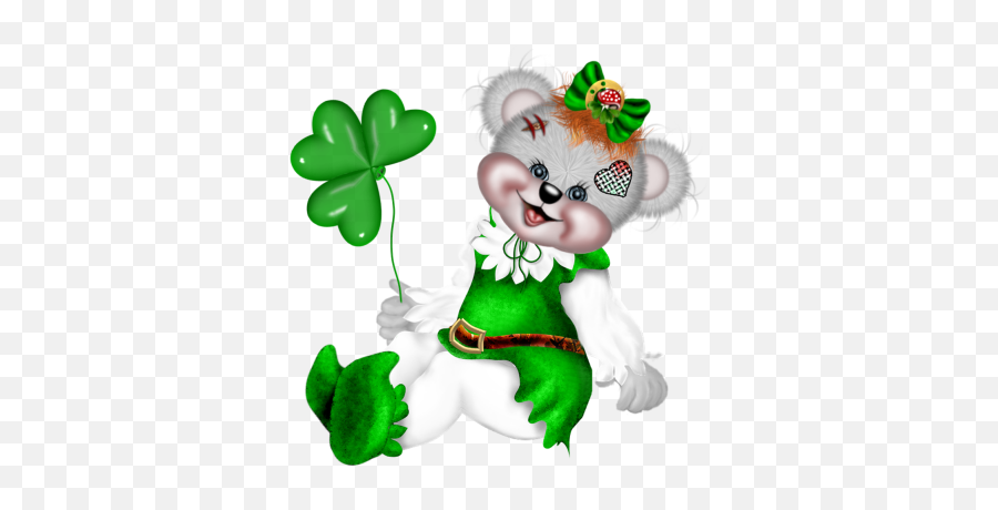 Annabelle - St Patricks Day Bear Clipart Emoji,Dancing Leprechaun Emoticon