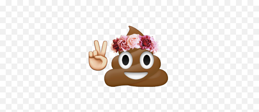 Monkey Emoji With Flower Crown Png Picture - Poop Emoji With Crown,Flower Girl Emoji