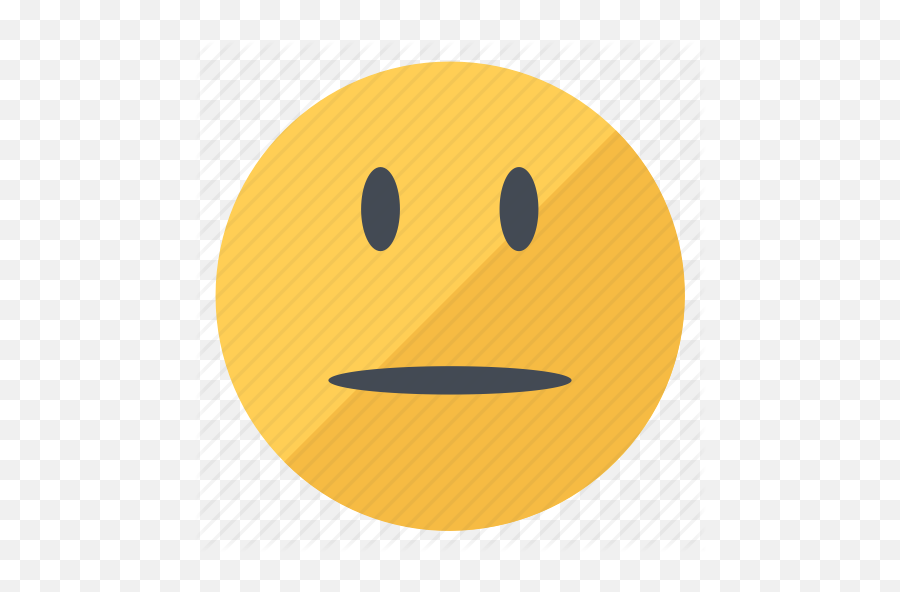 Flat Design - Neutral Smiley Emoji,Neutral Emoji