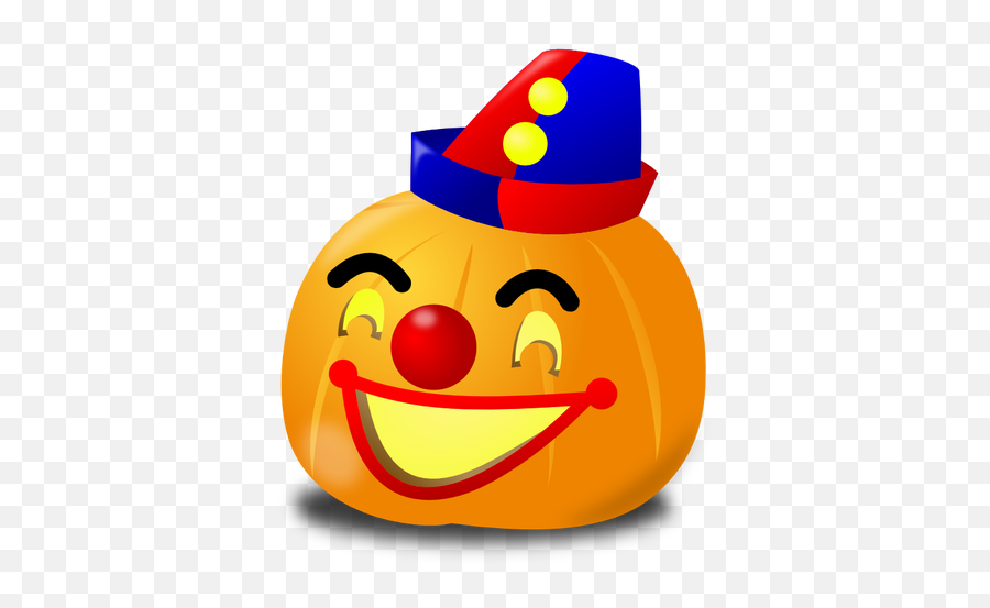 Clown Pumpkin Vector Drawing - Calabaza Halloween Payaso Emoji,O/ Emoticon