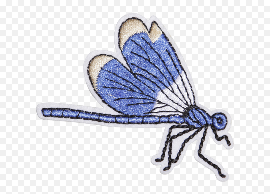 Custom Blue Dragonfly Embroidery Patch - Damselfly Emoji,Dragonfly Emoji
