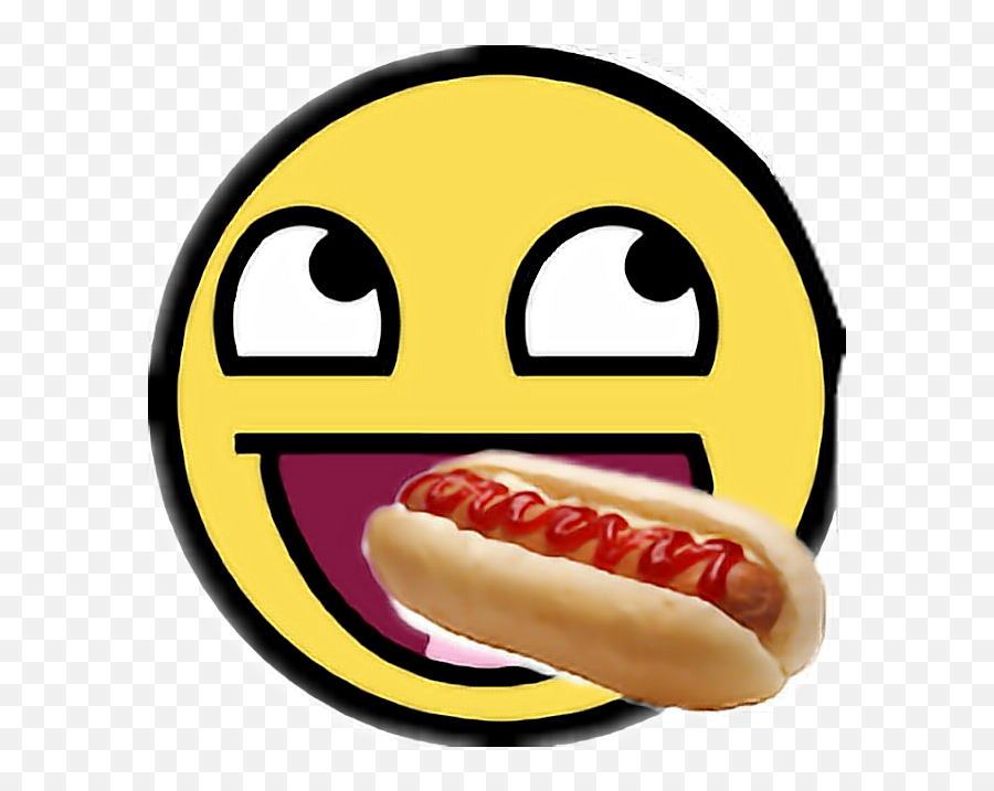 Ftehotdog Sticker - Surprised But Happy Face Emoji,Hot Dog Emoticon