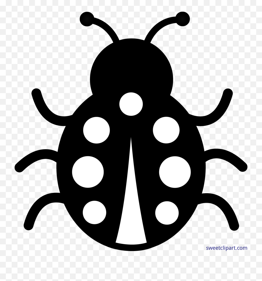 Ladybug Black Clip Art - Ladybug Silhouette Emoji,Ladybug Emoticon