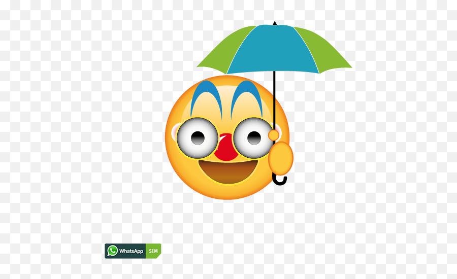 Geburtstag Emoticon Mit Gelbem Gesicht Und Clown - Makeup Whatsapp Emoji,Clown Emoticon