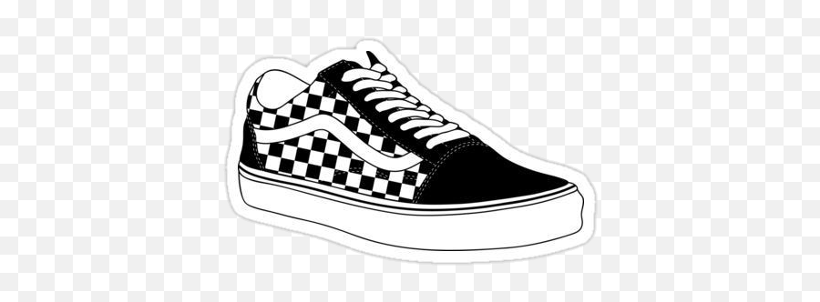 Shoes Vans White Whiteaesthetic Black - Black And White Aesthetic Stickers Emoji,Emoji Shoes Vans