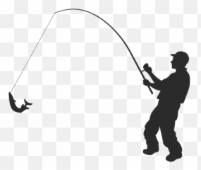 Transparent Fishing Clipart - Silhouette Png Emoji