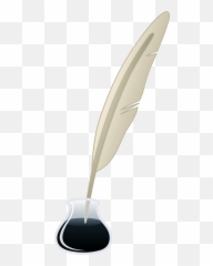 Feather Pen And Paper Clipart - Art Library Ink Cartoon Emoji