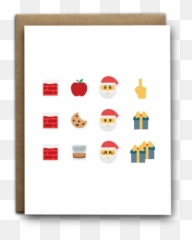 Christmas Greeting Cards - Illustration Emoji,Emoji Silent Night