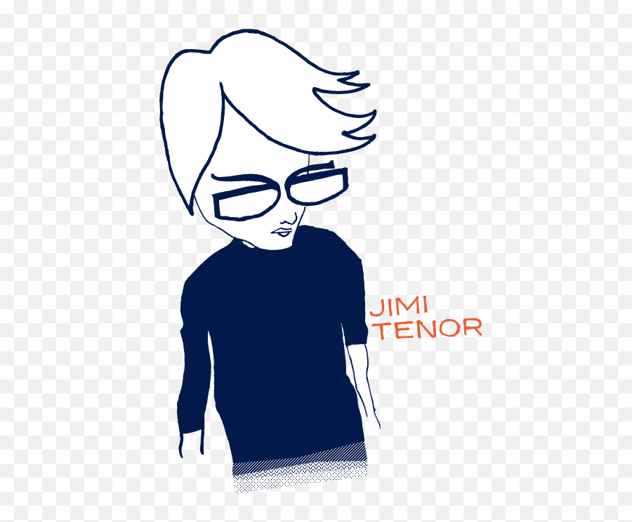 Jimi Tenor Is A Finnish Musician - Illustration Clipart Cartoon Emoji,Violin Trumpet Saxophone Emoji