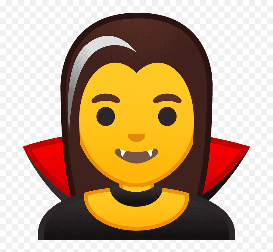Woman Vampire Emoji Clipart - Android Vampire Emoji,Zombie Emoji Android