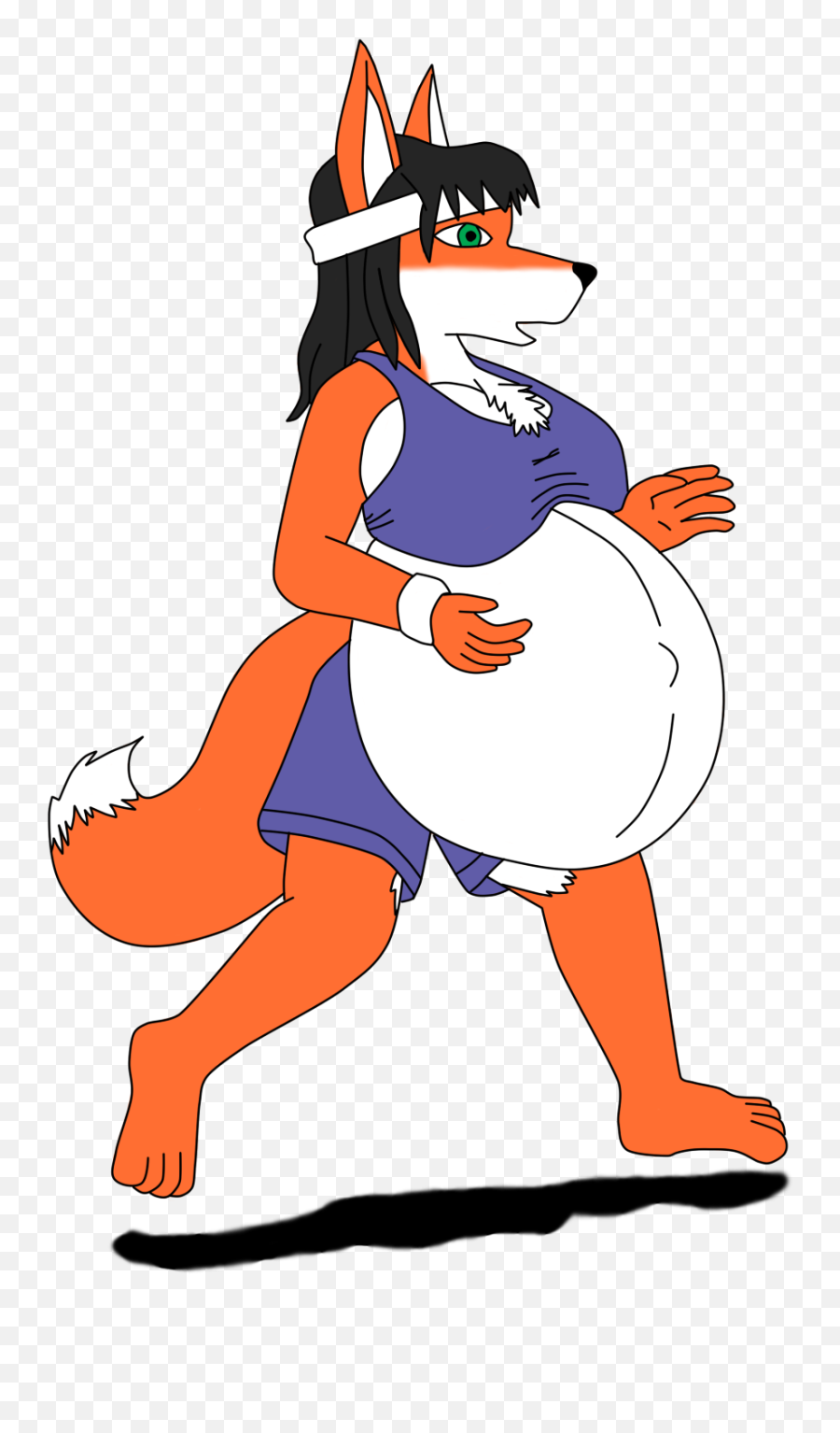 Kylie Jogging Pregnant In Color - Fictional Character Emoji,Pregnant Emoji