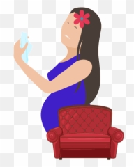 Cough Cold Or Flu Clipart - Full Size 1621138 Pregnant Gif Emoji