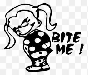 Bite Me Girl Mooning Sticker - Bite Me Emoji,Mooning Emoji