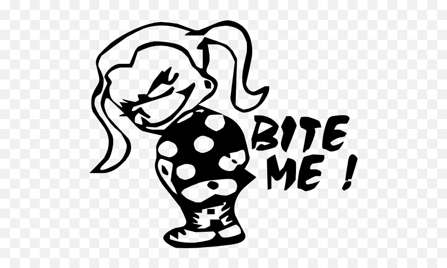 Bite Me Girl Mooning Sticker - Bite Me Emoji,Mooning Emoji