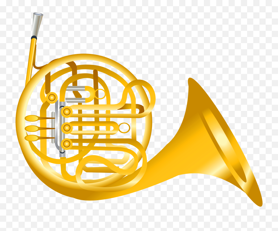 French Horn Transparent Png Clipart - French Horn Clipart Png Emoji,French Horn Emoji