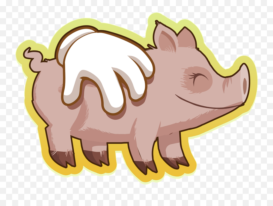 Free Friendly Happy Vectors - Domestic Pig Emoji,Waves Emoji