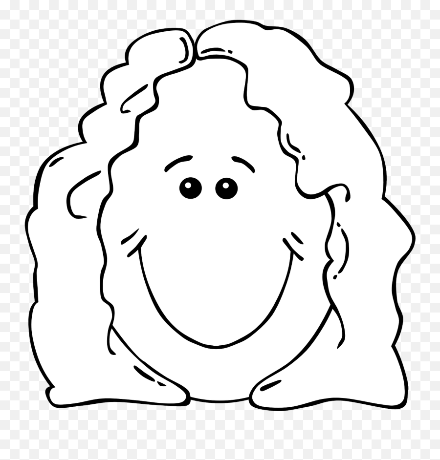 Face Female Cartoon Smiling Head - Blank Face Clipart Emoji,Female Emoticon
