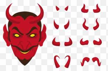 Demon Clipart Devil Eyes Demon Devil - Lucifer Horn Png Emoji,Oni Mask Emoji