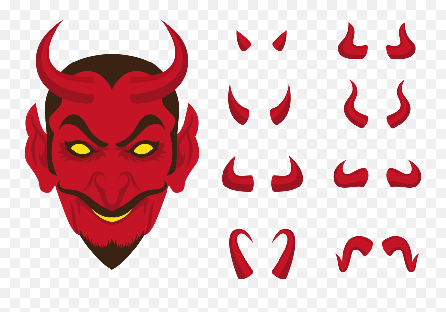 Demon Clipart Devil Eyes Demon Devil - Lucifer Horn Png Emoji,Oni Mask Emoji