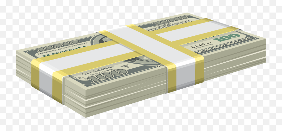 Money Clipart Transparent Background - Bundle Of Dollars Png Emoji,100 Dollars Emoji
