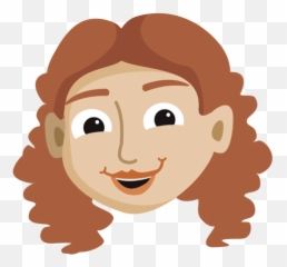 Smiling Girl Cartoon Head - Face Png Emoji