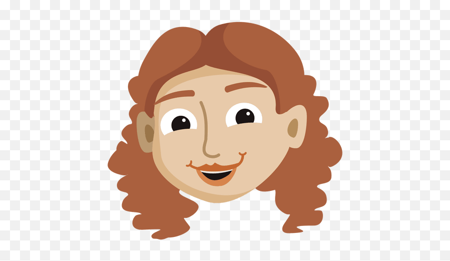 Smiling Girl Cartoon Head - Girl Cartoon Face Png Emoji,Lady Emoji Meaning