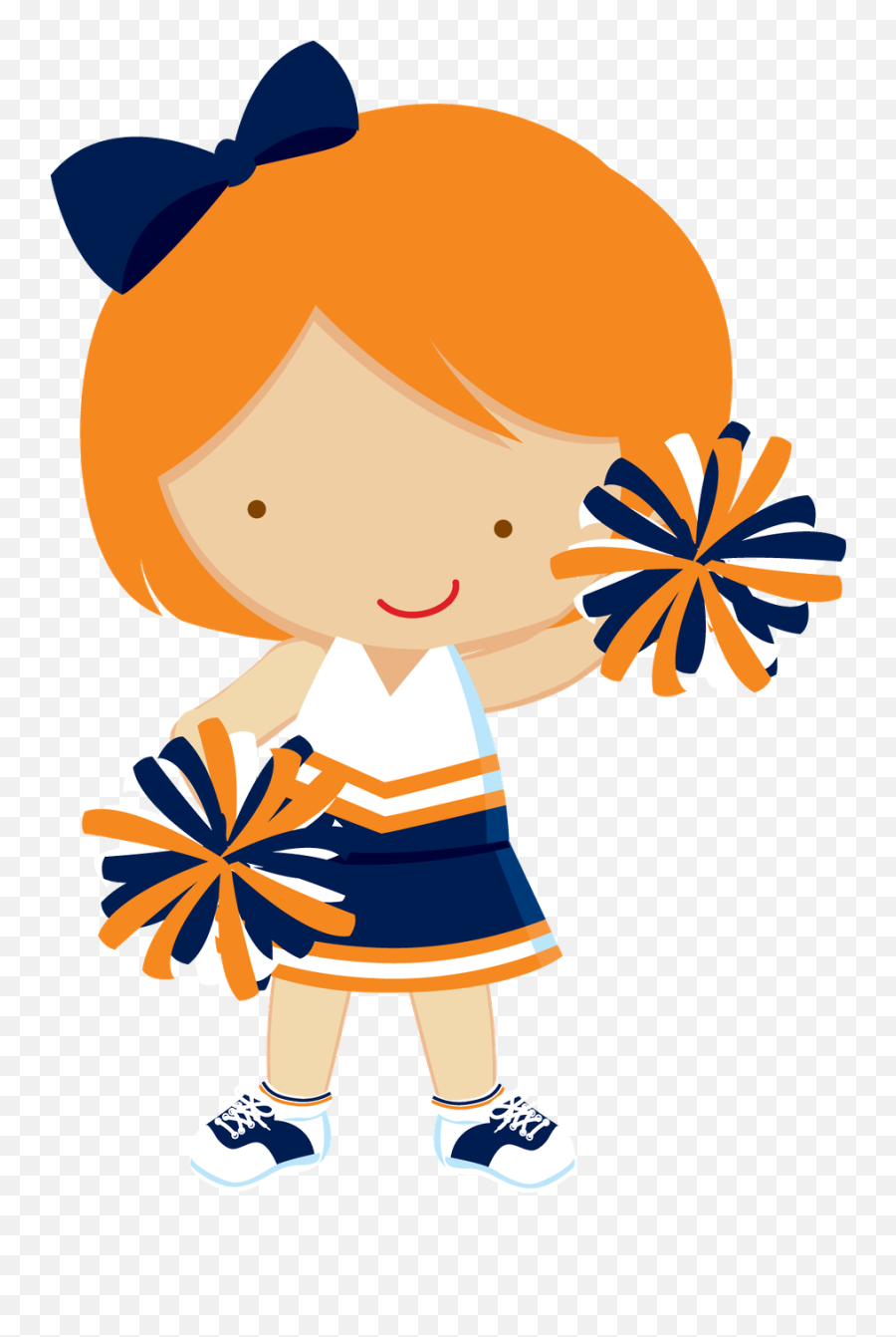 Orange Clipart Cheerleading Orange Cheerleading Transparent - Cute Cheerleader Clipart Emoji,Cheerleader Emoji