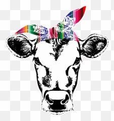 Cow With Bandana Clipart - Png Emoji