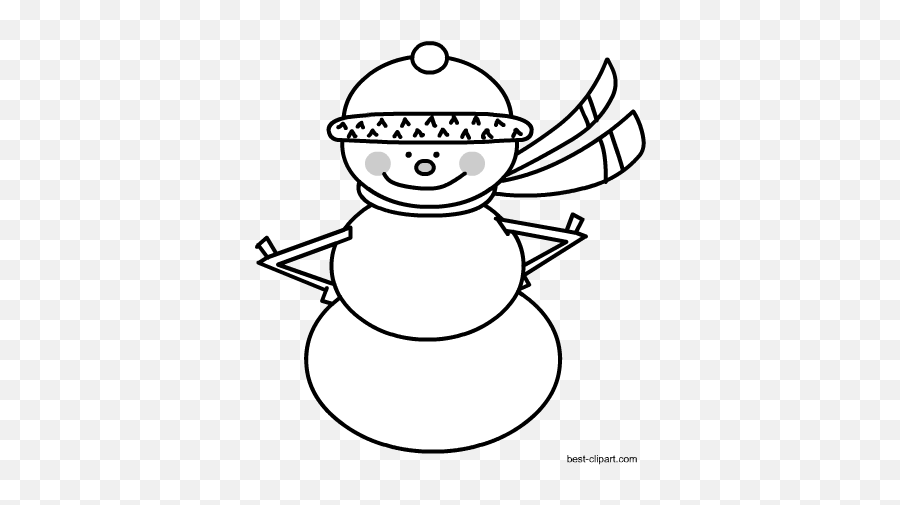 Free Winter Clip Art - Cartoon Emoji,Black Snowman Emoji