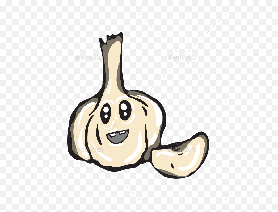 Download Garlic Png Cute Transparent Png - Uokplrs Cartoon Emoji,Hand On Eggplant Emoji