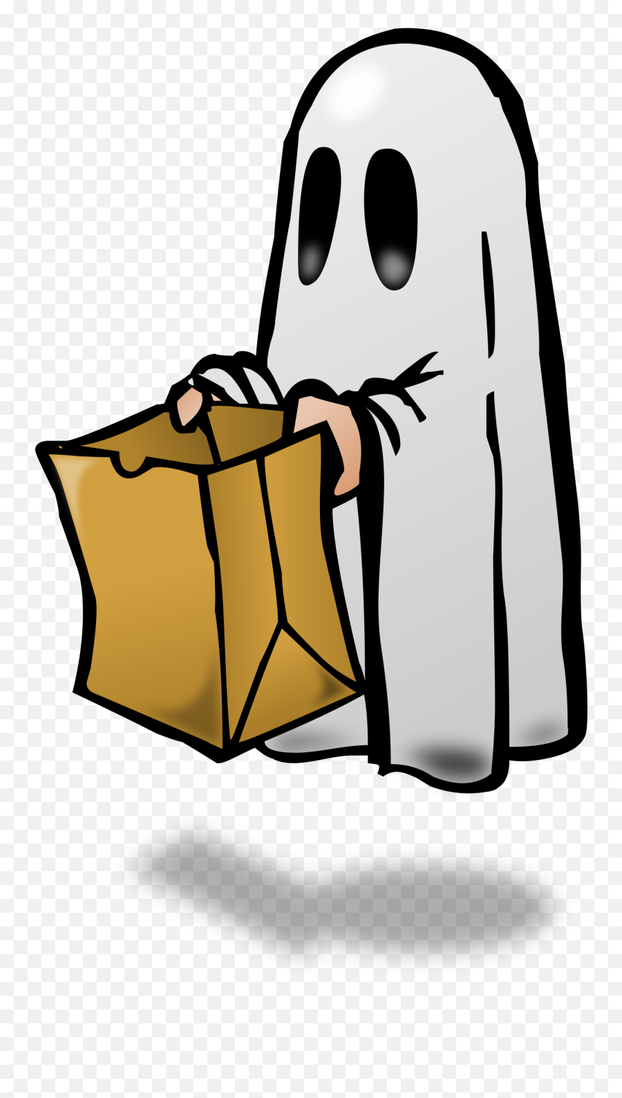 Ghost Trick Or Treat Vector Clipart Image - Trick Or Treat Png Emoji,Facebook Cake Emoji