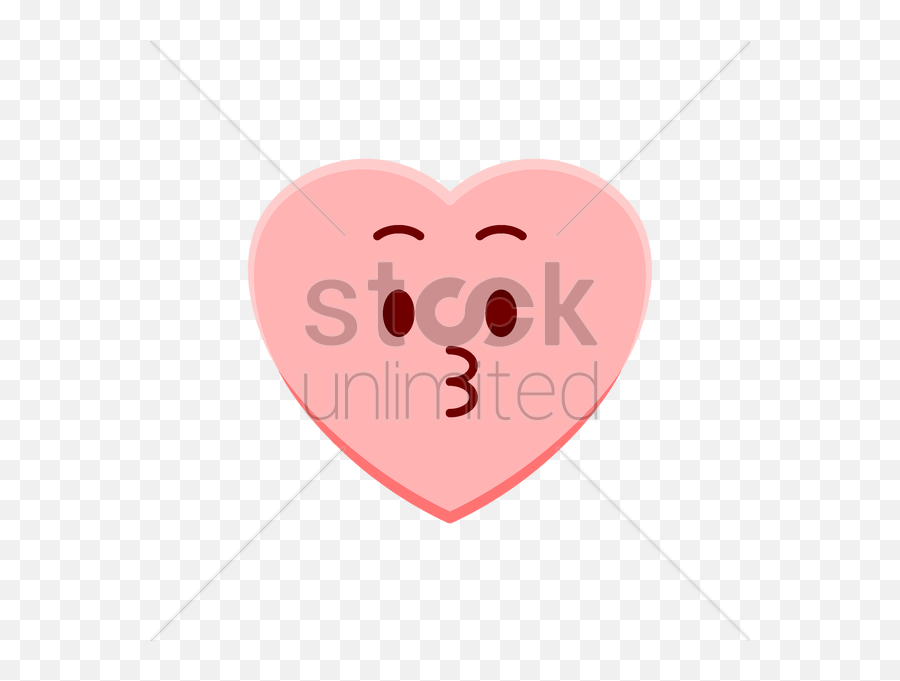 Heart Character Pouting Vector Image - Heart Emoji,Pout Emoticon