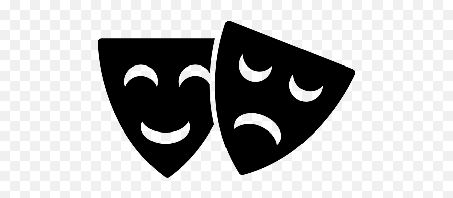 Happy And Sad Theater Masks Icons - Recuerdos De Teatro Emoji,Theater Emoji