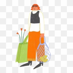 Girl With Flower And Rabbit Png Emoji